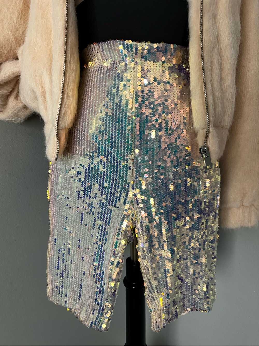F21 Iridescent Sequin Stretch Bike Short